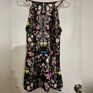 INC International Concepts Floral Blouse - Black, Pink, Yellow